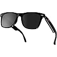 Smart Sunglasses, Bluetooth Audio Smart Glasses for Women Men, Remote Camera Control, Open Ear Speakers and Mic, Voice Assistant, Black