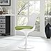 Modway Lippa Mid-Century Modern Faux Leather Upholstered Swivel Dining Chair in Green
