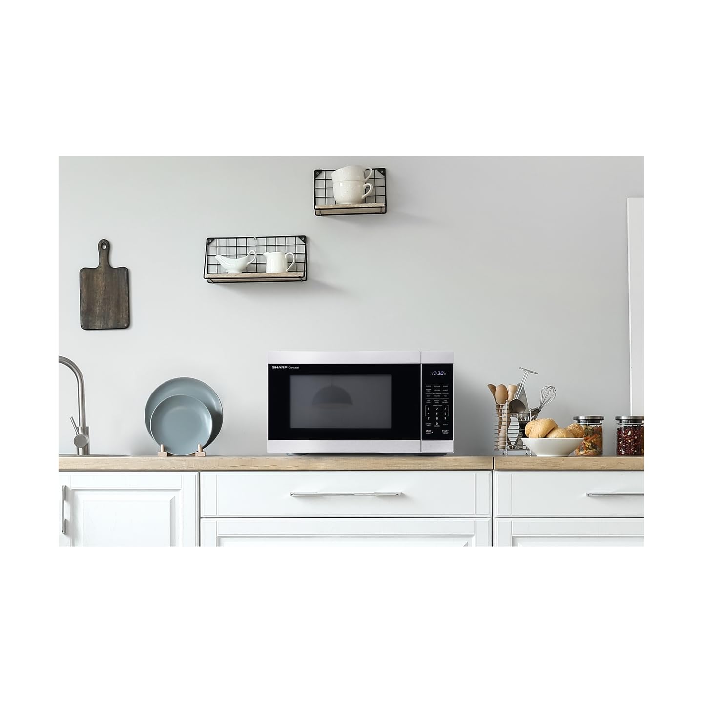 SHARP Countertop Microwave Oven with Removable 12.4