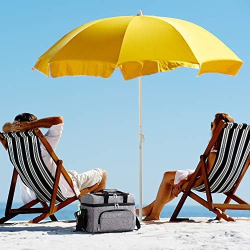 Lifewit Collapsible Cooler Bag 32-Can Insulated Leakproof Soft Cooler Portable Double Decker Cooler Tote for Trip/Picnic/Sports/Flight, Grey 6 Lifewit Collapsible Cooler Bag 32-Can Insulated Leakproof Soft Cooler Portable Double Decker Cooler Tote for Trip/Picnic/Sports/Flight, Grey