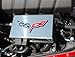 2005-2013 Corvette Polished Stainless Fuse Box Cover - Crossed Flags Emblem