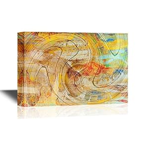 Canvas Wall Art - Abstract Color Composition - Gallery Wrap Modern Home Art | Ready to Hang - 12x18 inches