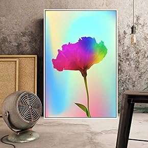 Floating Framed Canvas Wall Art for Living Room, Bedroom Flowers Canvas Prints for Home Decoration Ready to Hang - 16x24 inches