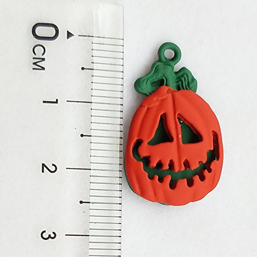 Dandan DIY Assorted 12pcs Halloween Alloy Charm Pendant Pumpkin Owl Ghost Skull Jewelry Making (Halloween Style)