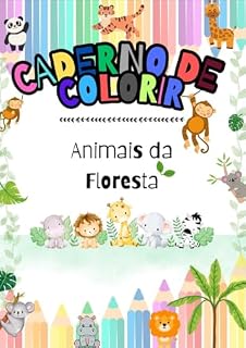 Livro Caderno de Colorir Animais da Floresta: Baby
