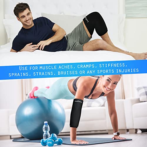 LotFancy Elbow Ice Compression Sleeve, Hot Cold Therapy for Tendonitis and Golfers Tennis Elbow, Reusable Gel Ice Pack Wrap Relieves Arm, Ankle, Wrist, Calf, Muscles, Joints Pain