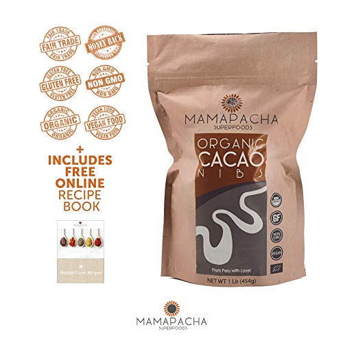Raw Cacao Nibs Organic Unsweetened Premium Peruvian Cacao Nibs 1Lb