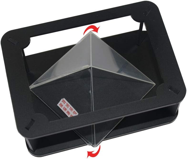 MEETCUTE Hologram 3D Showcase 360°Holographic Frame Pyramid Smart-Phone Amazing Tech