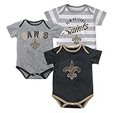 NFL Infant Premium Field Goal 3Pc Bodysuit Set - New Orleans Saints
