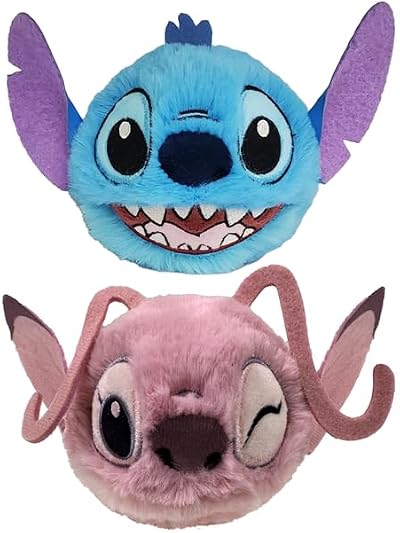 TY Stitch and Angel Bouncy Balls 2 Piece Plush Set Disney Lilo & Stitch