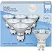 Simba Lighting Halogen GU10 50W Spotlight 120V MR16 with Glass Cover (6 Pack) Dimmable Flood for Accent, Recessed, Track Lighting, 30° Beam Angle, Twist-N-Lock Twistline Base, Warm White 2700K