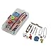 Leegoal Knitting Accessory Kit Basic Tool Set & Plastic Clear Color Tool Case