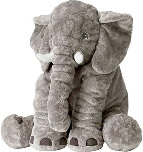 Stuffed Elephant Plush Elephant Soft Plush Animal Toy 24 Inches, Gray