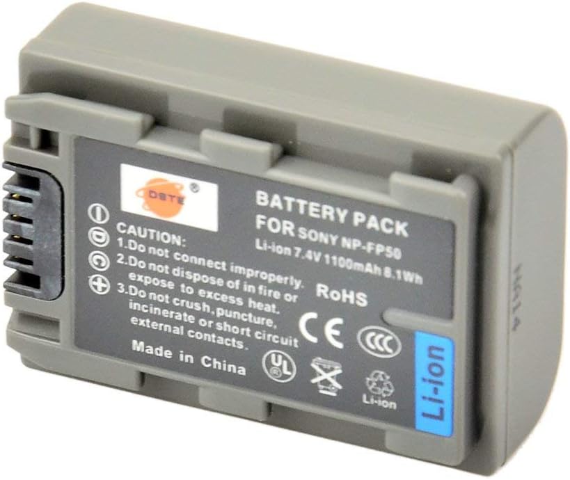 DSTE® NP-FP50 Rechargeable Li-ion Battery for Sony NP-FP50, NP-FP30 and Sony DCR-DVD103, DCR-DVD105, DCR-DVD203, DCR-DVD205 - Image 4