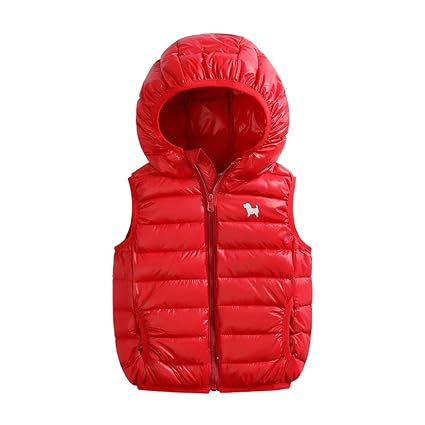 Baijiaye Daunen Baumwolle Weste Kinder Aermellos Mantel Winterjacke Jungen Maedchen Utraleichte Steppweste