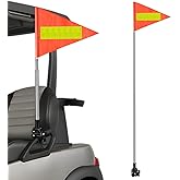 Toddmomy Golf Cart Orange Reflective Safety Flag with Telescopic Pole Adjustable Height for Golf Carts Wheelchairs and Outdoor Use Portable Visibility Enhancer