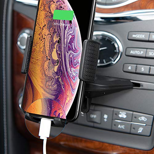 Amoner CD Slot Phone Holder, Universal CD Phone Mount Cell Phone Holder for Car Compatible with All Smartphones up to 6.5 inches