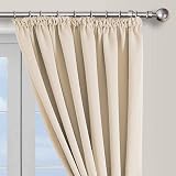 Aspire Homeware Blackout Curtains 66x72 Pencil Pleat Cream 2 Panels view 6