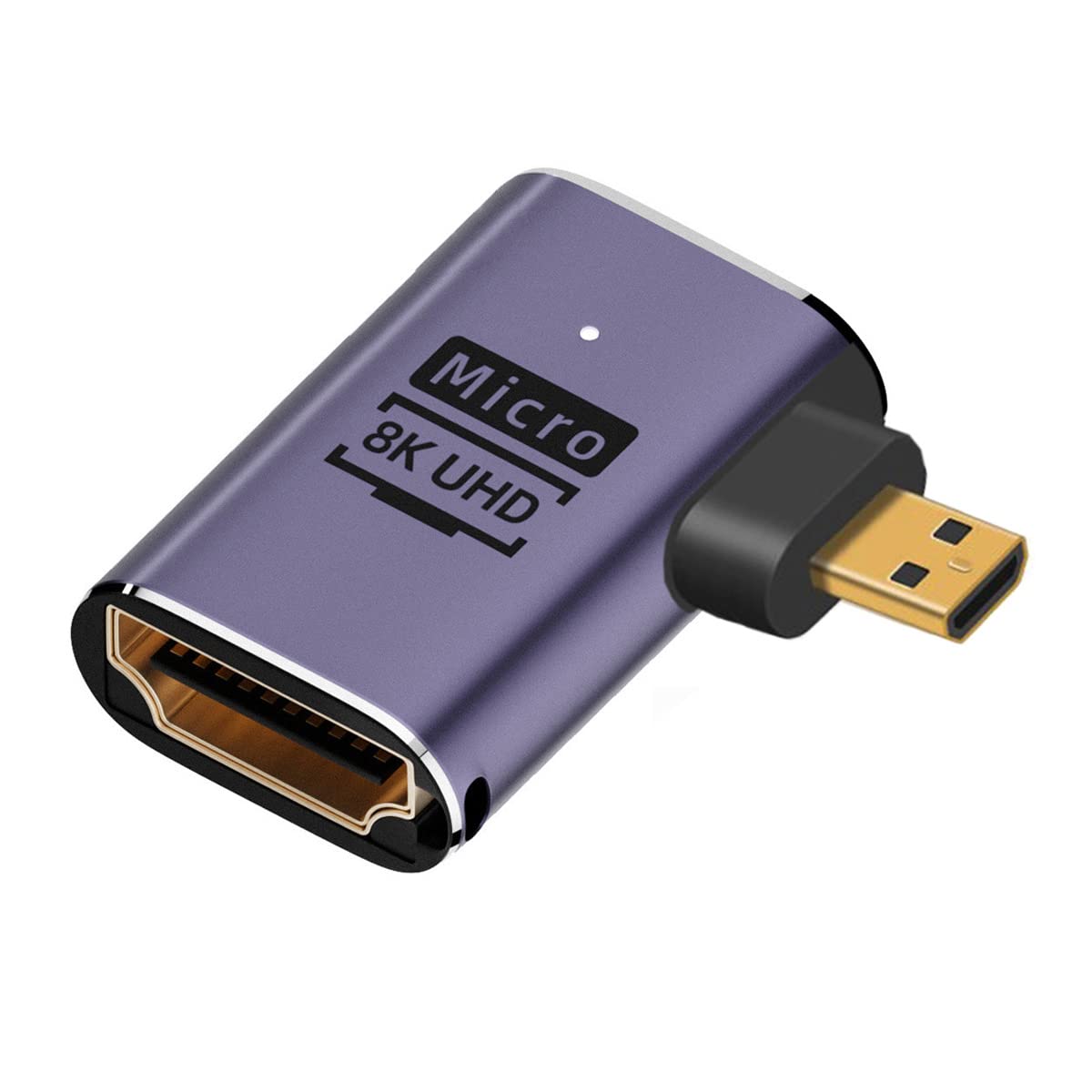 CY 8K Cable Right Angled Micro HDMI Male to HDMI 2.1 Female UHD Extension Gold Converter Adapter Support 8K 60hz HDTV