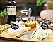 Zazza Cheese Markers Set Made of Natural Slate -5 Cheese Labels Perfect for Charcuterie Boards 2 Soapstone Chalks with Bag and Designer Gift Box