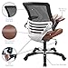 Modway Edge Mesh Back and White Vinyl Seat Office Chair With Flip-Up Arms - Computer Desks in Tan
