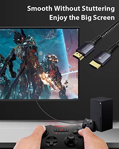 Stouchi HDMI Cable 2m(6Ft) 10K 8K Ultra High Speed HDMI® Cable 10K 8K@60HZ 4K@144/120Hz RTX 3080 eARC HDR10 4:4:4 HDCP 2.2&2.3 Dolby Compatible with Roku TV/PS5/Xbox Series X/Samsung/Sony/LG - Image 4