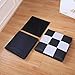 Lhh Faux Leather Folding Square Storage Ottoman Cube for Kids Foot Rest Stool Seat 12inch,Black and White,(2 Pack)