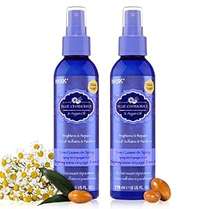 HASK BLUE CHAMOMILE 5-in-1 Leave In Conditioner Spray for blonde hair, color safe, gluten free, sulfate free, paraben…