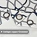 H.VERSAILTEX Blackout Curtains Printed Design 108 Inch Length 2 Panels Set Thermal Insulated Curtains for Bedroom Living Room Geometric Modern Grommet Window Drapes - Grey and Navy
