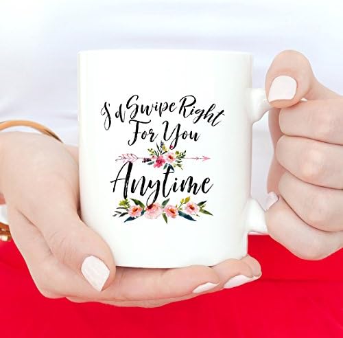 Swipe Right, Valentine's Day, Best Friends, Valentines Gift, Wife Gift, Love, Tinder, Girlfriend Gift, Anniversary, Coffee Mug, Tinder Mug