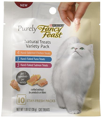 Purina Fancy Feast Purely Natural Variety Pack Cat Treats (5 Pack), 1.06 oz