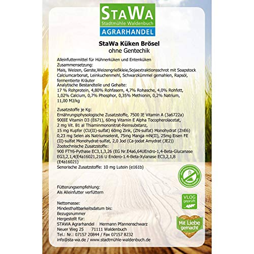 STAWA Küken Brösel Alleinfutter, ohne Gentechnik, Premium Kükenstarter für sichere Aufzucht, 25 kg – Bild 4