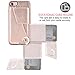 ZVEdeng for iPhone SE 2022 Wallet Case, iPhone SE 3 Case 2022, iPhone 7 Card Holder Case Rotational Flip Case Shockproof Case Cover for Apple iPhone SE 3rd Gen 2022/SE 2nd 2020//7/8 4.7inch-Rose Gold