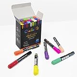Chalks4u BEST Vibrant 18 Erasable Liquid Chalk Markers &amp; Pens include NEON, with 6mm Reversible Fine/Chisel Tips for using by Kids and Adults on Chalkboard, Whiteboard Blackboard or Glass.