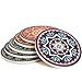 Coasters For Drinks Absorbent - 6 Pretty Mandala Patterns on 4.3 inch Big Ceramic Stone with Cork Back, Thirsty Mats Keep Furniture Free of Damage By Water Stain, ENKORE Coaster Holder Sold Separately