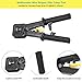 Crimp Stripper Tool,EletecPro Multifunction Wire Stripper Plier ratcheting RJ45 RJ11 RJ12 Crimp tool Crimping Stripping Cutting Pliers