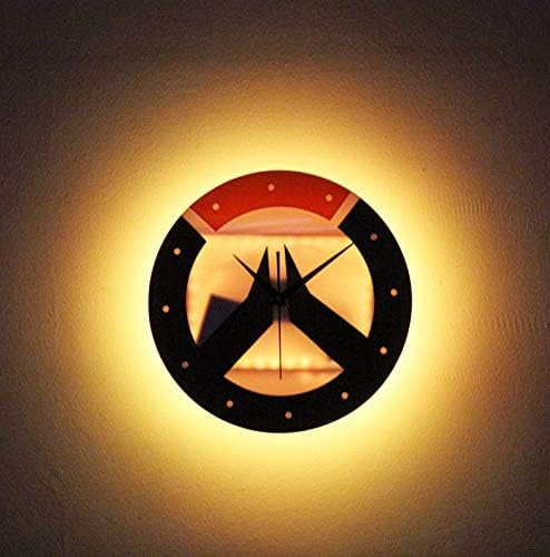 Overwatch Creative 3D Stereo LED Night Light Wall Clock Wireless Remote Control Multicolor Table lamp Decoration Clock Gift