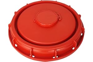 DVECUE IBC Tote Lid Cover with Vent Hole 9.6inch IBC Tank Water Liquid Tank Cap Water Storage Tank Lid Thick Plastic with Gasket,Red