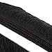 HEARTWISH Fringe Trim Lace Polyerter Fibre Tassel 6inch（″） Wide 10 Yards Long for Clothes Accessories and Latin Wedding Dress and DIY Lamp Shade Decoration Black White Red (Black)