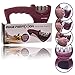 EDGE PERFEXION 3 Stage Knife Sharpener - Left & Right Handed - Professional Quality Sharpening System, for Stainless Steel, Ceramic, Pocket, Garden, Hunting Knives, Diamond Coated, Color Burgundy