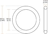 sourcing map Nitrile Rubber O-Ring 63mm OD 56mm ID 3.5mm Width Sealing Gasket view 3