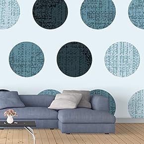 Wall Murals for Bedroom Abstract Colorful Dots Collage Removable Wallpaper Peel and Stick Wall Stickers - 66x96 inches