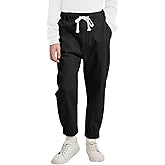 Boys Stretch School Uniform Pants Kids Toddler Jogging Pant with Drawstring and Pockets (2-12Y)