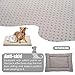 INVENHO Dog Bed Mat Comfortable Soft Crate Pad Anti-Slip Machine Washable Pad Dog Crate Pad Pet Bed for Dogs & Cats Beige 29 x 21\