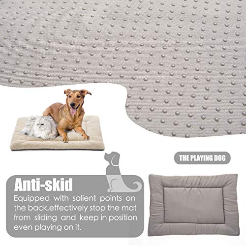 image for INVENHO Dog Bed Mat Comfortable Soft Crate Pad Anti-Slip Machine Washa