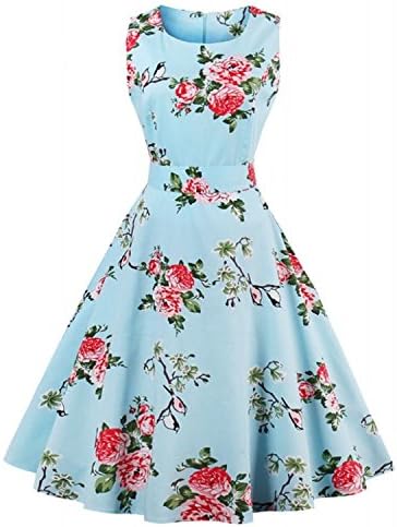 Sundress Two Per Thousand New Summer Vintage Dress Women O-neck Sleeveless Ball Gown Base Dresses Vestidos Onesize M