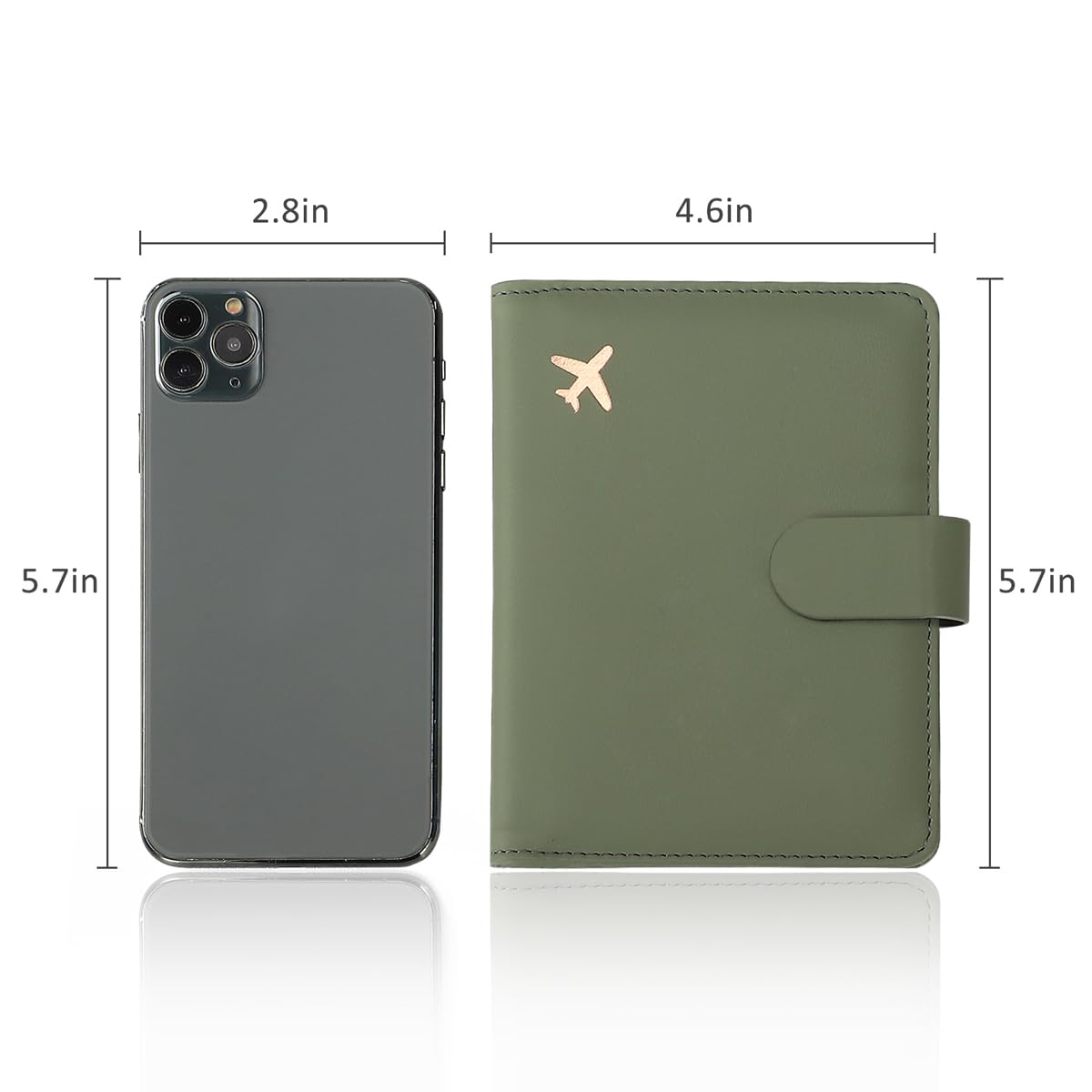 Melsbrinna Premium Leather Passport Holder Covers Case, Waterproof Rfid Blocking Travel Wallet Passport Holder with Pen Holder, Cute Passport Book for Women/Men