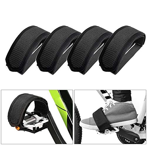 Groupcow 2 Pair Bicycle Pedal Straps Bike Feet Strap Tape for Fixed Gear Bike Black