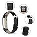 Vancle Band Compatible with Fitbit Alta/Fitbit Alta HR 2017 Leather Wristband Adjustable Replacement Accessories Strap with Buckle for Fitbit Alta and Fitbit Alta HR (Black)