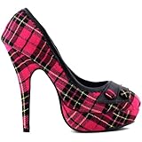 Show Story Classic Checkered Buttons High Heel Platform Stiletto Pumps,LF30441